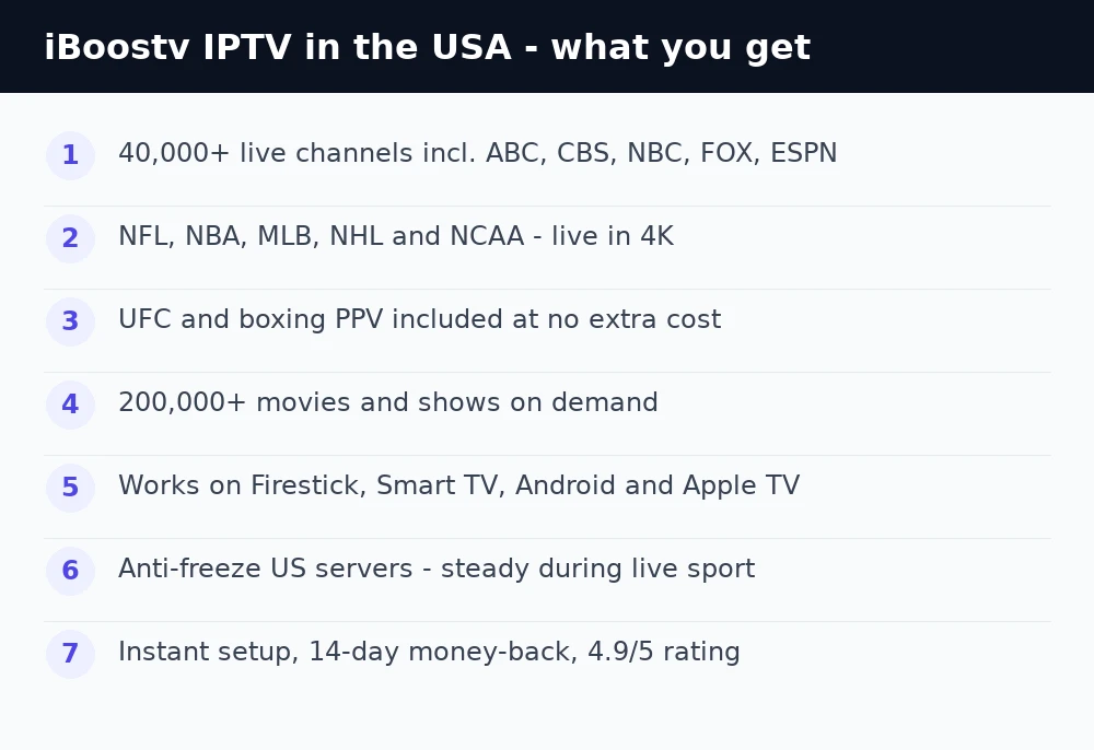 IPTV USA — quick fixes checklist