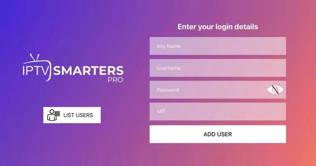 IPTV Smarters failed to authorize error on the login screen